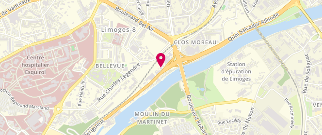 Plan de Le Saintonge, 214 avenue Baudin, 87000 Limoges