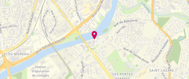 Plan de Brasserie du Pont St Martial, 2 place Paul Parbelle, 87000 Limoges