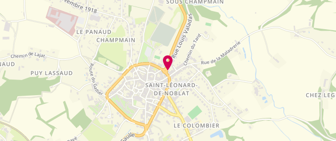 Plan de Le Marigny, 20 avenue du Champ de Mars, 87400 Saint-Léonard-de-Noblat