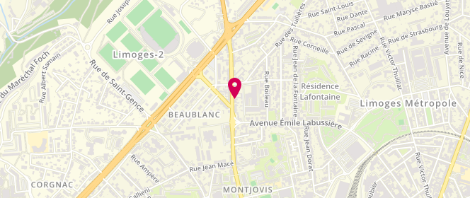 Plan de L'Hebdo, 14 Rue de Bellac, 87100 Limoges