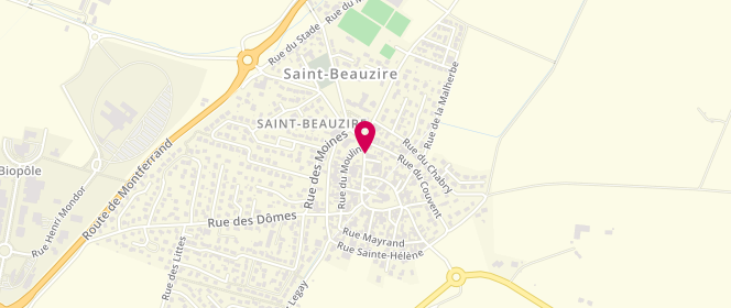 Plan de Le Calypso, 1 Rue du Commerce, 63360 Saint-Beauzire