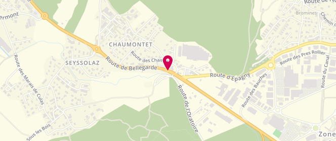 Plan de Au Rendez-Vous des Chasseurs, 618 Route Bellegarde, 74330 Sillingy