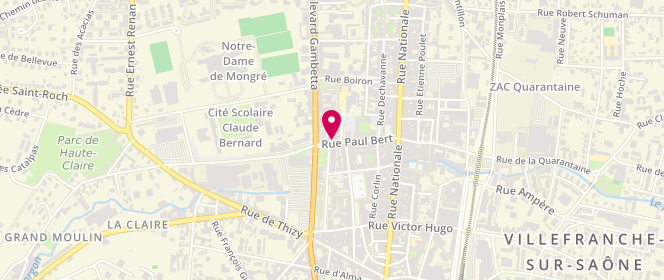 Plan de Le Paul Bert, 210 Rue Paul Bert, 69400 Villefranche-sur-Saône
