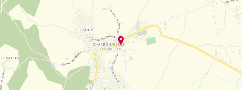 Plan de Café des Sports, 1 Route de Châtel Guyon, 63410 Charbonnières-les-Vieilles