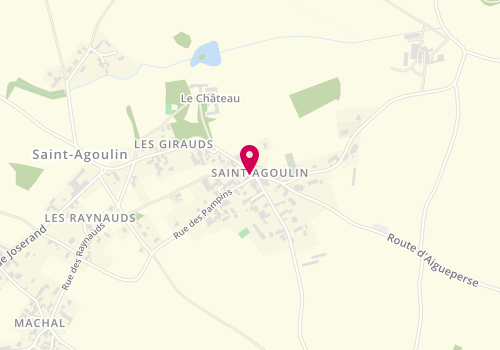 Plan de L'Aquilin, place de l'Église, 63260 Saint-Agoulin