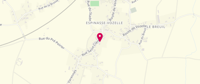 Plan de Resto' Bar, 9 Rue Saint-Clément, 03110 Espinasse-Vozelle