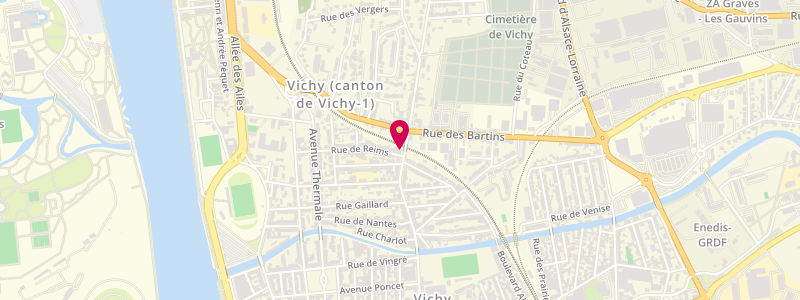 Plan de Le Reims, 161 Rue Jean Jaurès, 03200 Vichy