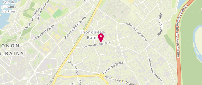 Plan de Dragan Tabac Presse, 30 avenue des Romains, 74200 Thonon-les-Bains