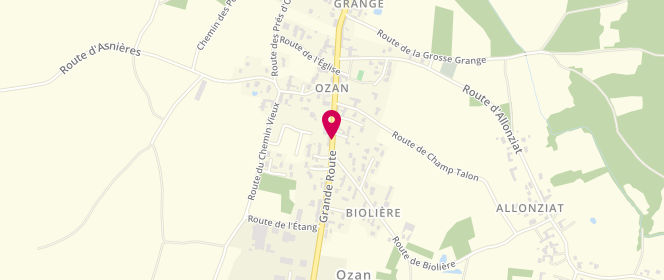 Plan de O P'tit Marche d'Ozan, 706 Grande Rue, 01190 Ozan
