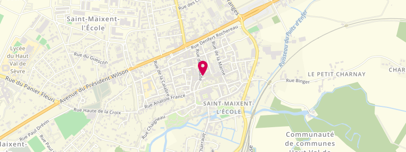 Plan de HITCHON Gladys, 3 Rue Taupineau, 79400 Saint-Maixent-l'École