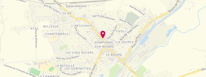Plan de AUGEREAU Carole, 102 Rue Nationale, 03290 Dompierre-sur-Besbre