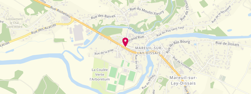 Plan de Le Relais de Mareuil, 30 Rue Hervé de Mareuil, 85320 Mareuil-sur-Lay-Dissais