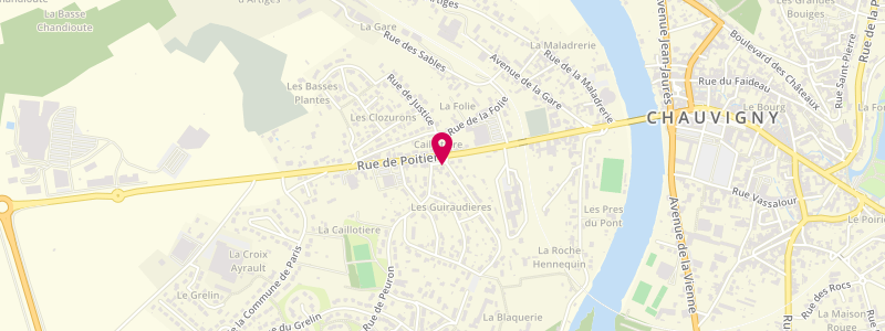 Plan de Les Guiraudières, 31 Rue de Poitiers, 86300 Chauvigny