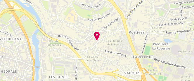 Plan de La Fee Melusine, 143 Rue de Montbernage, 86000 Poitiers