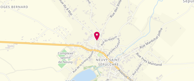 Plan de Bureau de tabac La Charette, Pl. Du Champ de Foire, 36230 Neuvy-Saint-Sépulchre
