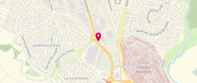Plan de AZMI Abdel, Centre Commercial Acti Sud Rue Duchesne de Denant, 85000 La Roche-sur-Yon