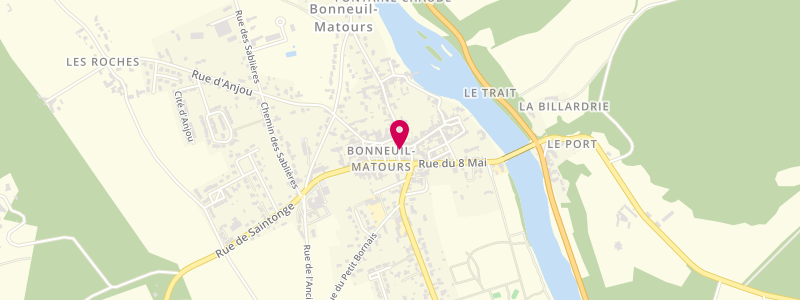 Plan de Les Belettes, 12 place du Commerce, 86210 Bonneuil-Matours