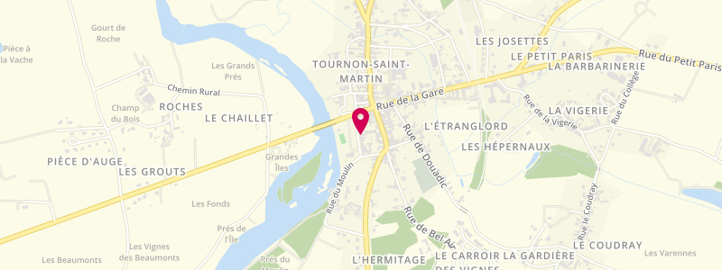 Plan de Les Tilleuls, 6 place du Champ de Foire, 36220 Tournon-Saint-Martin