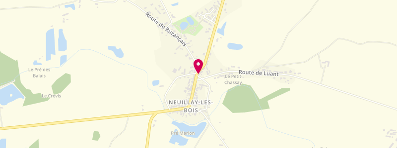 Plan de Le Neuillay Café, 9 place du Champ de Foire, 36500 Neuillay-les-Bois