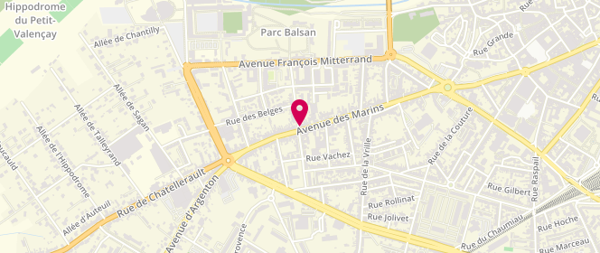 Plan de Le Longchamp, 152 avenue des Marins, 36000 Châteauroux