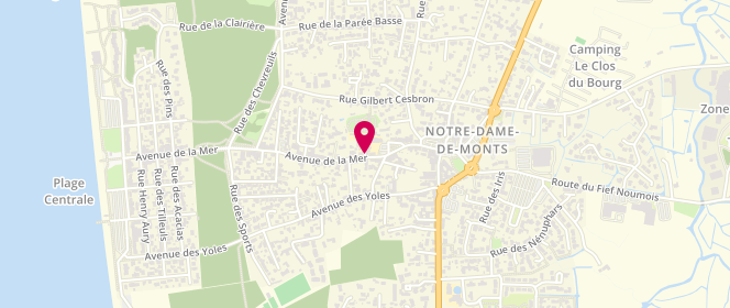 Plan de Le Fontenoy, 12 avenue de la Mer, 85690 Notre-Dame-de-Monts