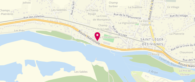 Plan de Café des Sports, 96 Route Nationale, 58300 Saint-Léger-des-Vignes