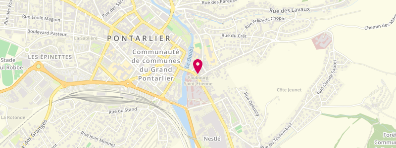 Plan de Le Saint-Claude, 15 Faubourg Saint-Etienne, 25300 Pontarlier
