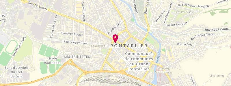 Plan de La Civette Pontissalienne, 92 Rue de la République, 25300 Pontarlier
