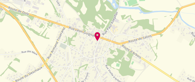 Plan de Le Rucher, 8 Rue Jules Grevy, 39380 Mont-sous-Vaudrey