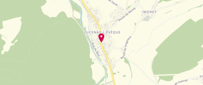 Plan de Le Bistrot, 7 Route d'Autun, 71540 Lucenay-l'Évêque