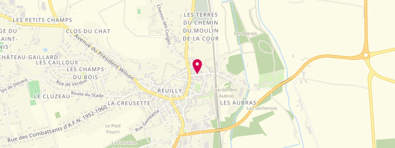 Plan de Aux Deux Rivières, 15 Rue de la Gare, 36260 Reuilly