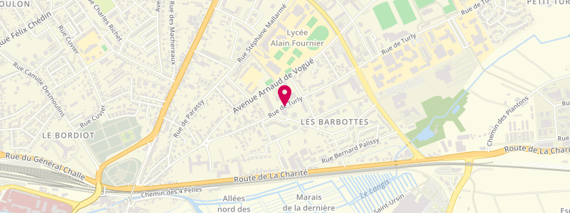 Plan de L'Etoile, 36 Rue de Turly, 18000 Bourges