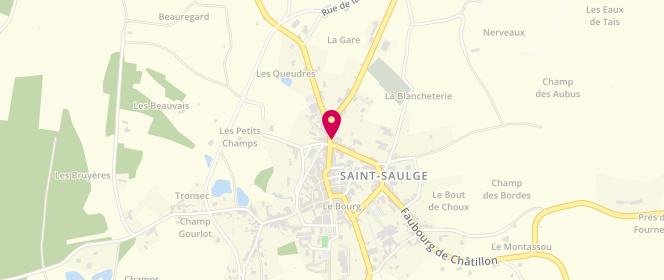 Plan de Le Bistroquet, 36 Faubourg de Crux, 58330 Saint-Saulge