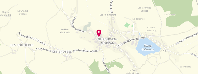 Plan de Brasserie de l'église, 44 Rue du Commerce, 58230 Ouroux-en-Morvan
