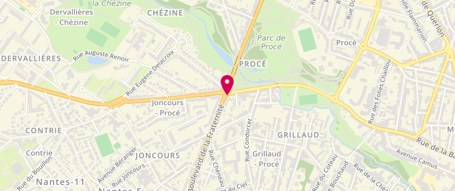 Plan de Café Dervallieres - Tabacs Poincare, 144 Boulevard de la Fraternité, 44100 Nantes