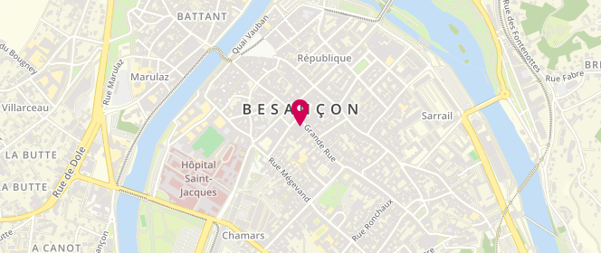 Plan de Maison de la Presse, 58 Grande Rue, 25000 Besançon