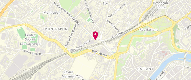 Plan de Le Montrapon, 1 avenue de Montrapon, 25000 Besançon