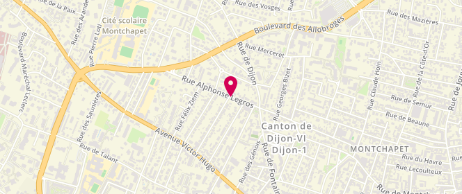 Plan de AOUIDAT Abdelilah, 9 Rue Alphonse Legros, 21000 Dijon