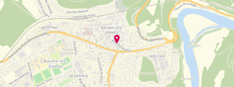 Plan de Le Baumois, 13 Rue Félix Bougeot, 25110 Baume-les-Dames