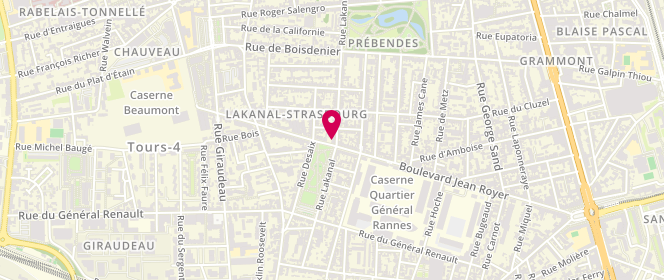 Plan de Le Lakanal, 161 Boulevard Jean Royer, 37000 Tours