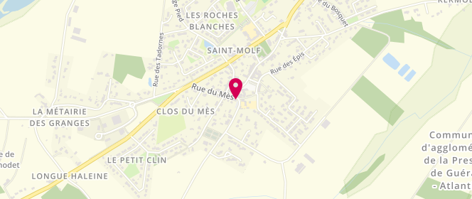 Plan de Le Goeland, 1 Rue du Mes, 44350 Saint-Molf