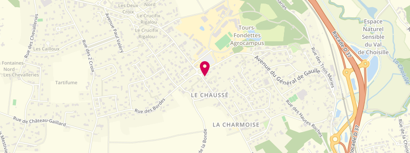 Plan de Le Lycee, 44 Rue Jean Inglessi, 37230 Fondettes