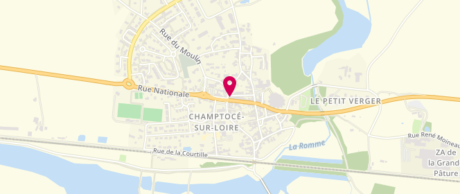 Plan de Hôtel du Cheval Blanc, 1 Rue Gilles de Rais, 49123 Champtocé-sur-Loire