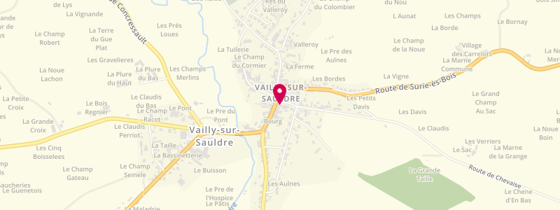 Plan de Café de la Place, 4 Route de Chevaise, 18260 Vailly-sur-Sauldre
