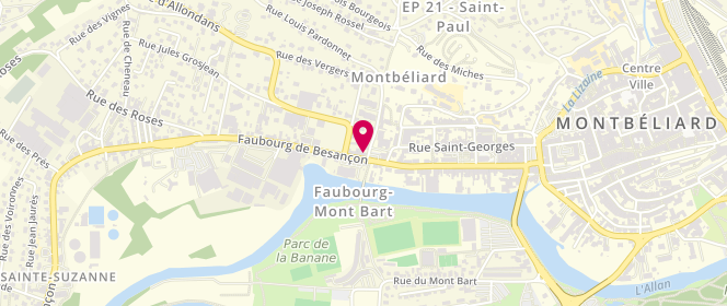 Plan de As de Trèfle, 48 Faubourg de Besançon, 25200 Montbéliard