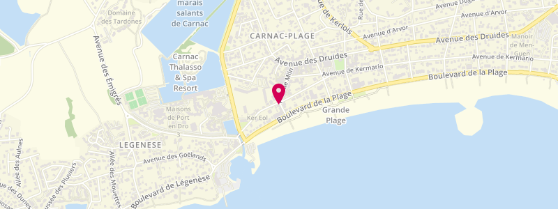 Plan de Le Marigny, 9 avenue Miln, 56340 Carnac