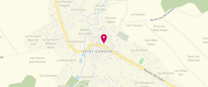 Plan de Le Bistrot, 2 place de la Liberté, 45500 Saint-Gondon