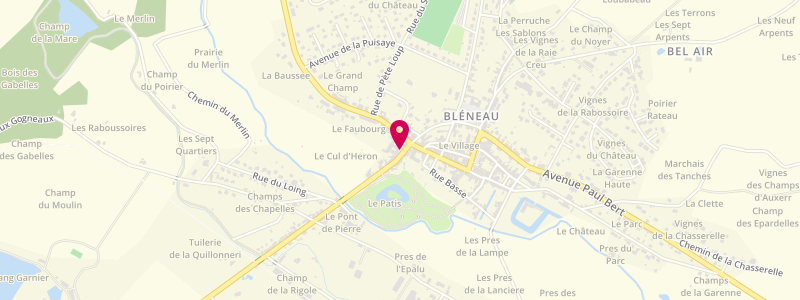 Plan de L'Auberge du Cheval Blanc, 4 avenue Jean Jaurès, 89220 Bléneau
