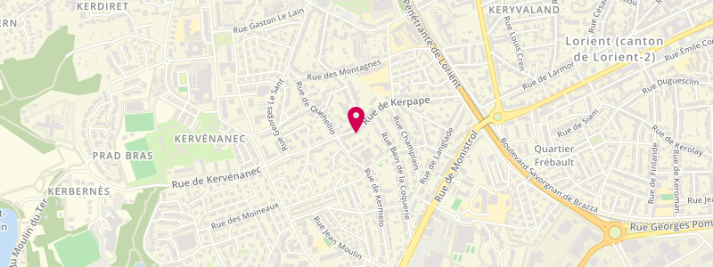 Plan de Le Kreisker, 68 Rue de Kerpape, 56100 Lorient