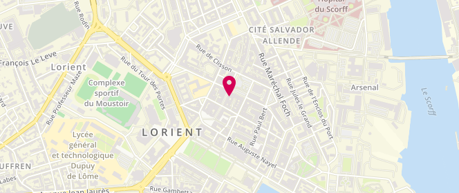 Plan de Le Longchamp, 19 Rue de l'Assemblée Nationale, 56100 Lorient